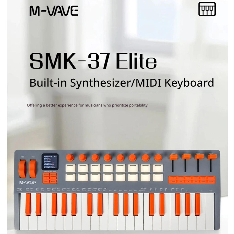 Keyboard Midi M-Vave Smk-37pro - Midi Controller Pad ulasan dan harga