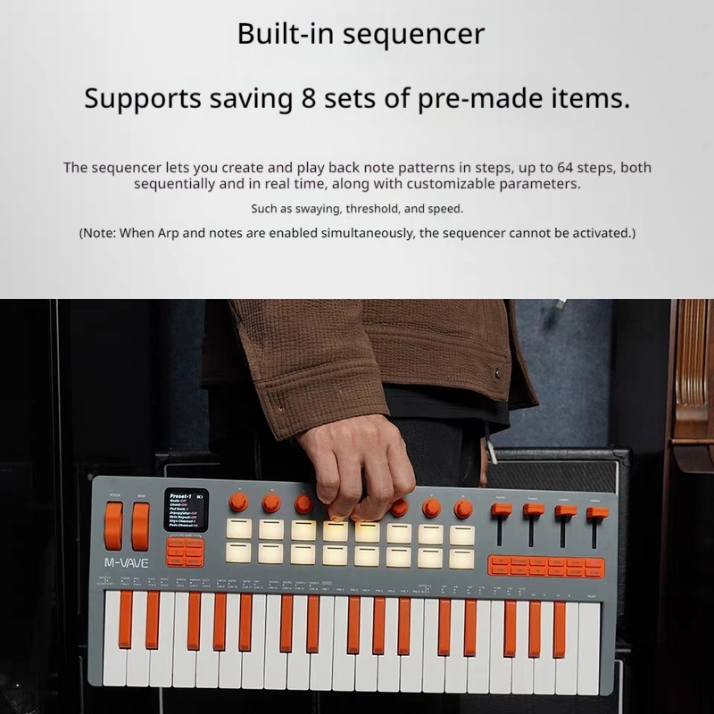 Keyboard Midi M-Vave Smk-37pro - Midi Controller Pad ulasan dan harga