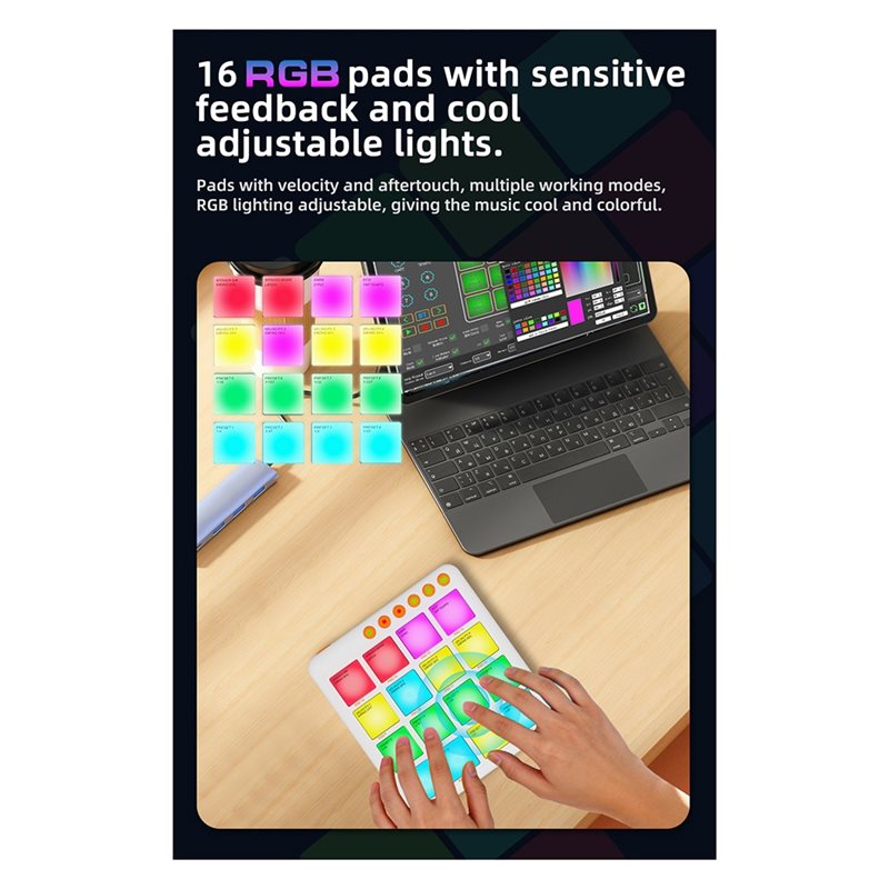 NEWABKG, Pengontrol MIDI Porta - Midi Controller Pad ulasan dan harga